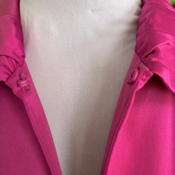 Chico’s | Satin Jacket | 3/4 Sleeves | Embroidered - Picture 3 of 10